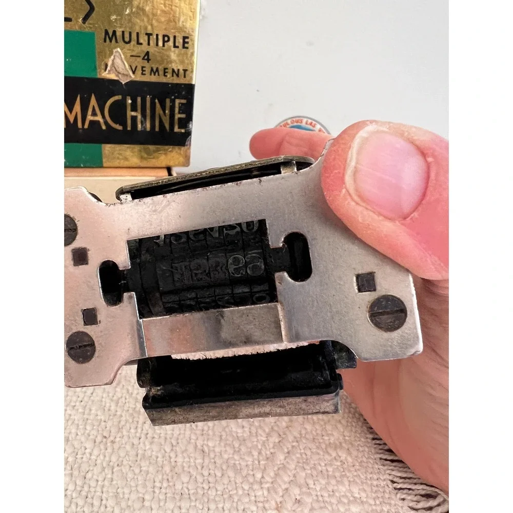 Vintage Bates Numbering Machine 6 Wheels Multiple Movement (3976)